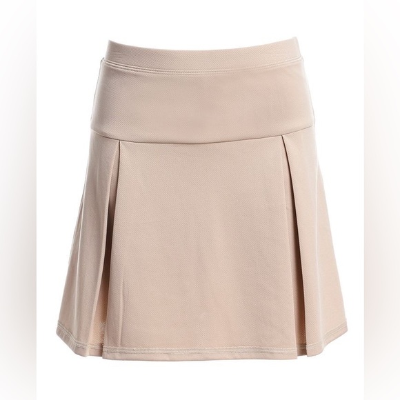 Nautica NWT! Girls'  Khaki Sensory-Friendly Performance Pleated Scooter - Picture 1 of 9